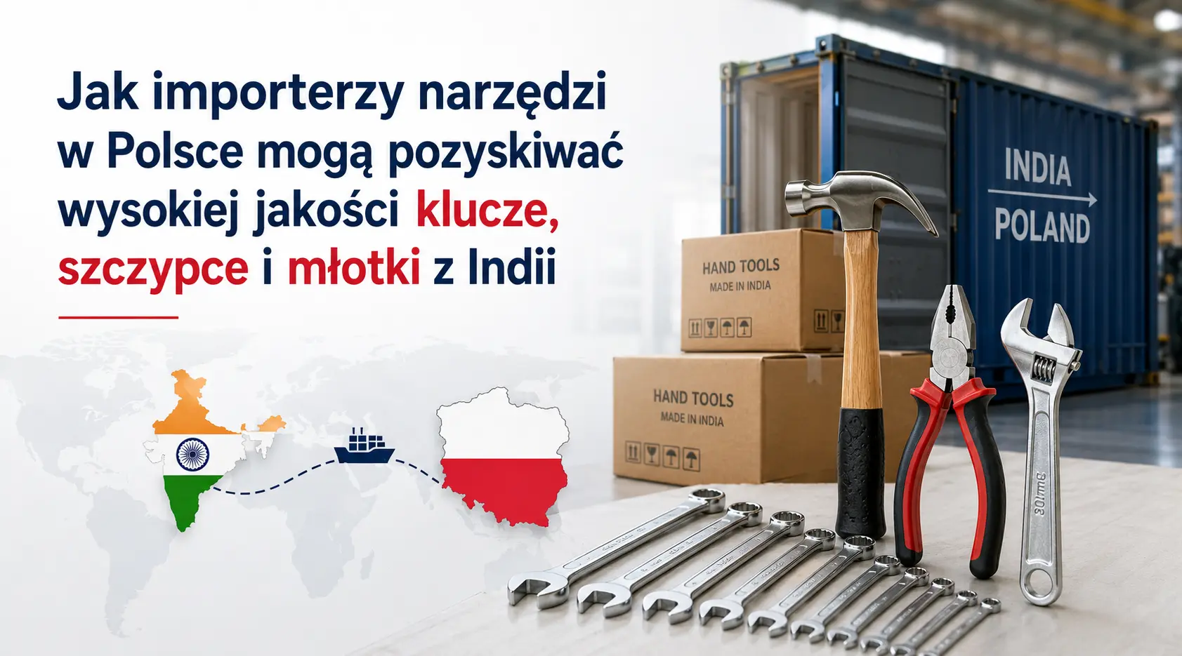 Jak importerzy narzędzi w Polsce mogą pozyskiwać wysokiej jakości klucze, szczypce i młotki z Indii