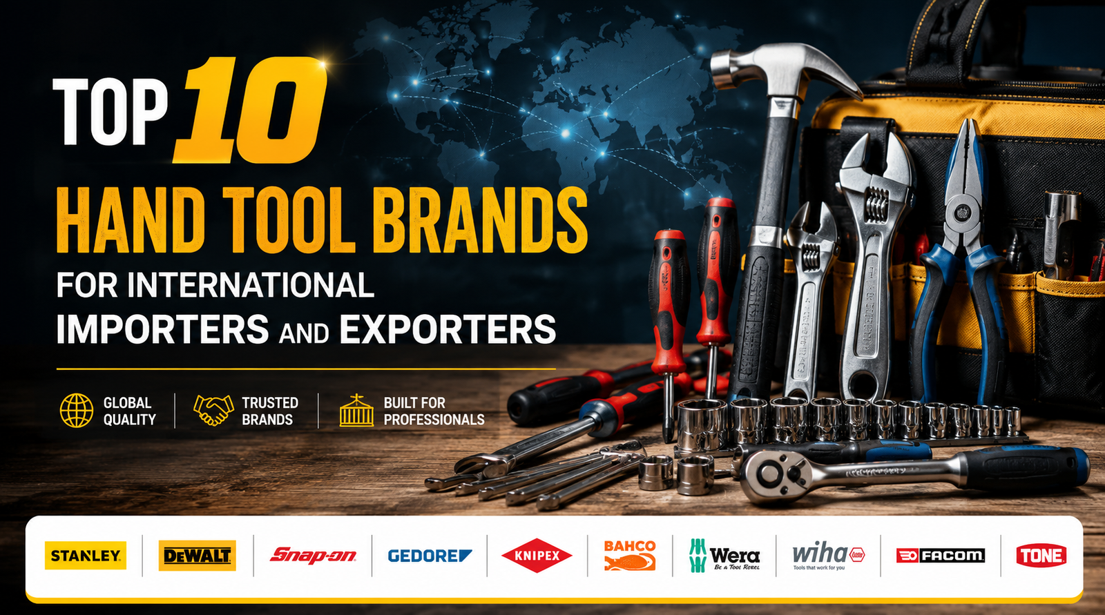 Top 10 Hand Tool Brands for International Importers and Exporters